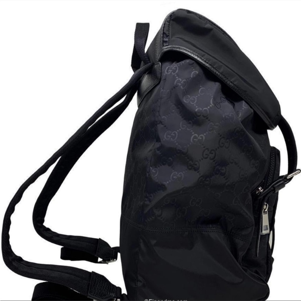 Black GG Nylon Backpack - Picture 5 of 5